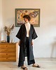 bluzki kimonowe damskie Kimono MIRA long / czarne 1