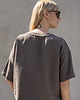 t-shirt damskie Wiskozowy t-shirt oversize - kakao 2