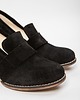 botki damskie SKÓRZANE PÓŁBUTY ZAPATO 250 CZARNY WELUR 4