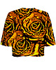 t-shirt damskie DR.CROW T-shirt Krótki CROP Gold Roses 1