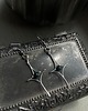 kolczyki wire wrapping Minimalistyczne srebrne długie kolczyki gwiazdki z agatem mszystym 1