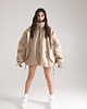 kurtki damskie Kurtka typu bomber oversize mocca 8