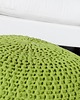 pufy do siedzenia Pufa, podnóżek Ball, limon, dziergana, knit 50cm 2