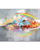 obrazy OBRAZ NA PŁÓTNIE - 120x80cm - ABSTRAKCJA HORYZONT 2