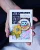 kartki scrapbooking Sówka i litery. Podziękowania dla nauczycieli 1