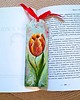 zakładki do książek Ręcznie malowana zakładka kwiaty - Tulipany 4