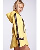 bluza z kapturem damska MR żółta bluza z taśmami 1