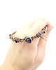 bransoletki wire wrapping Miedziana bransoleta mankietowa z lapis lazuli 7
