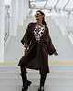 kardigany damskie Kardigan MAXI BROWN 1