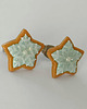 kolczyki z masy plastycznej Kolczyki gwiazdkowe ciasteczka ze śnieżynką 2