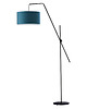 lampy podłogowe Czarna lampa stojąca na wysięgniku do salonu BILBAO 5