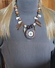 wisiory Wisiorek w kolorach ziemi w stylu boho z ręcznie wypalanej ceramiki handmade 1