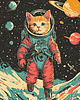 plakaty Plakat Kot w kosmosie II 1