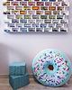 poduszki z grafiką Poduszka Pączek Donut Duży Miętowy 2