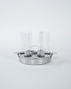 szklanki i kieliszki Zestaw do serwowania, włoski design, lata 70, produkcja: Włochy 1