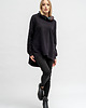 bluza bez kaptura damska BLUZA ASYMETRYCZNA ,,RAVEL'' czarna+wzór jesieni 1