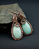 kolczyki wire wrapping Kolczyki z amazonitem 4