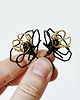 kolczyki wire wrapping Kolczyki z drutu, kolczyki-kwiaty, kwiatowe kolczyki 2