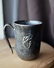 kubki Duży Kubek Ceramiczny 500ml Serce Anatomiczne Ciemne Złoto & Srebro 2