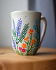 kubki Kubek ceramiczny ręcznie malowany Polne Kwiaty Kolorowe 300 ml 2