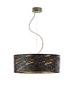lampy wiszące Czarna lampa wisząca do salonu z marmurowym kloszem HAJFA MARMUR fi - 50 cm 6
