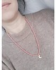 chokery Różowy naszyjnik choker z księżycem 2