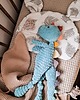 misie i maskotki Pluszowy Dinozaur tęczowy, na szydełku 4