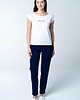spodnie dresowe damskie Spodnie damskie Deep Blue proste granatowe z dresówki 2