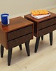 szafki Komplet szafek nocnych palisandrowych, duński design, lata 70, produkcja: Dania 1