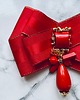 broszki Brosza  z ozdobą w stylu glamour z czerwonymi  kamieniami NEW 5