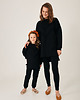 spodnie dla dziewczynki Dziecięce spodnie dresowe, czarne - bawełna 2