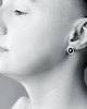 kolczyki wire wrapping Asymetryczne kolczyki ze srebrną kulką 6