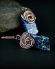 kolczyki wire wrapping Jaspis lazurowe wybrzeże kolczyki wire wrapping 6