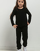 komplety damskie Komplet spodni dresowych w typie jogger, model 38, czarny 2