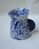 czajniki i dzbanki Ceramiczny dripper w kobaltowe ciapki i dzbanuszek. Ceramika ręcznie robiona 5