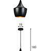 lampy wiszące Lampa wisząca zwis żyrandol lampa na sufit czarna LED E27 1