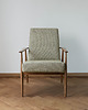 fotele Fotel Lisek PRL, Dąb, Tkanina jodełka; Typ 300-190, Po renowacji, Vintage 2