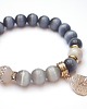 bransoletki z kamieni naturalnych KOLEKCJA  RICH - Grey and gold 1