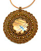 wisiory Arsa, medalion z labradorytem, haft koralikowy, beading 2