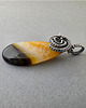 wisiory Darma - wisiorek z agatem i oksydowanym srebrem, wire wrapping 2