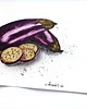 obrazy "Bakłażan" 36*48cm/ akwarela 3