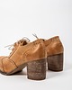 półbuty damskie OKSFORDKI NA 6 CM SŁUPKU - SKÓRA NATURALNA - MODEL 251 - KOLOR CAMELOWY 5