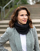 szale damskie Komin z moheru i jedwabiu - czarny 1