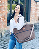 torby na ramię Duża torba z eko skóry "Mili Weekend Bag" - czekoladowy brąz 4