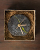 zegary Okrągły betonowy zegar stołowy z chrobotkiem reniferowym - ciemny 3