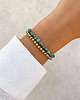 bransoletki z kamieni naturalnych Bransoletki na gumce - turkus afrykański z hematytem 2