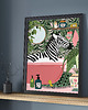 grafiki i ilustracje Plakat Zebra w Tropikalnym Spa 2