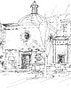 grafiki i ilustracje WYPRZEDAŻ RYSUNKÓW! Rysunek Kościół św. Wojciecha Kraków 35x50 cm Pióro 2