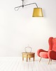lampy wiszące Złota lampa sufitowa z regulowanym ramieniem do salonu OVIEDO MIRROR 1