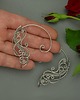 nausznice Nausznica zausznica kamień księżycowy wire wrapping 5